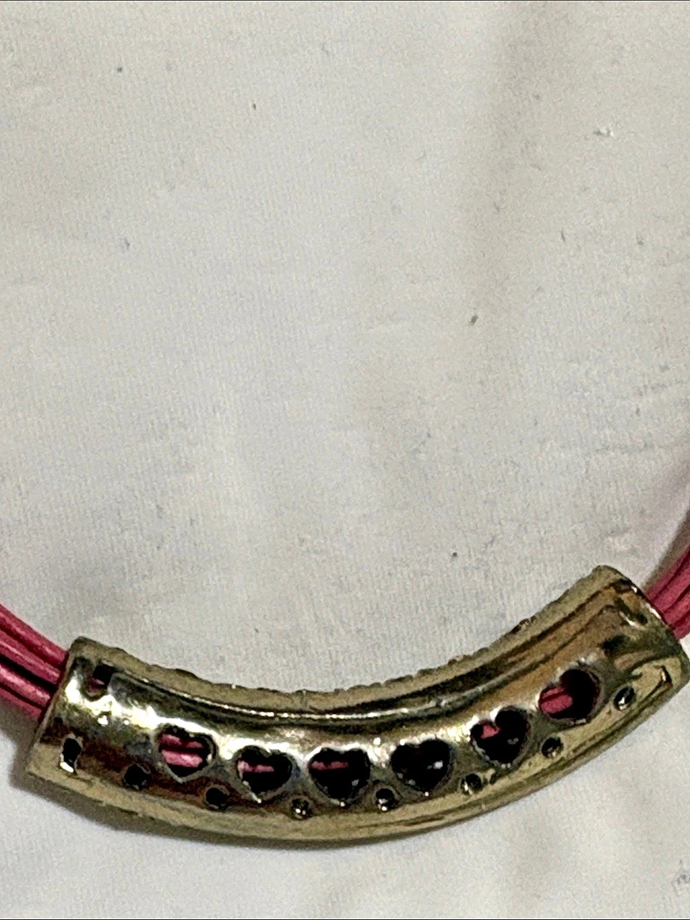Pink Rhinestone Multi-Strand Necklace - Picture 10 of 11